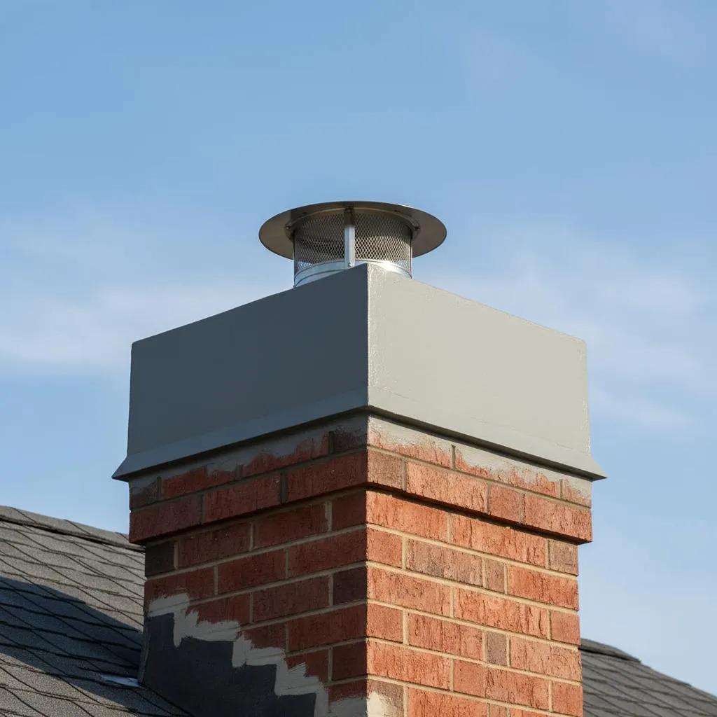 Chimney crown after professional repair by Air Care Pro